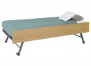 Lit gigogne rangement 90x190 MANLY - Blanc/Chêne - 5