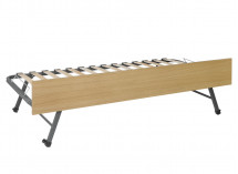 Lit gigogne rangement 90x190 MANLY - Blanc/Chêne - 6