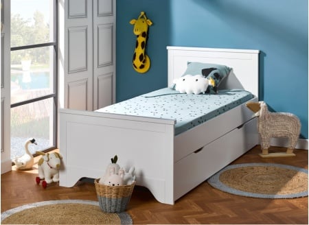 Lit gigogne 90x190 SPARTE Blanc - 1