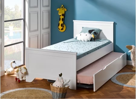 Lit gigogne 90x190 SPARTE Blanc - 2