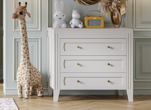 Commode 3 tiroirs MILENNE Blanc - 1