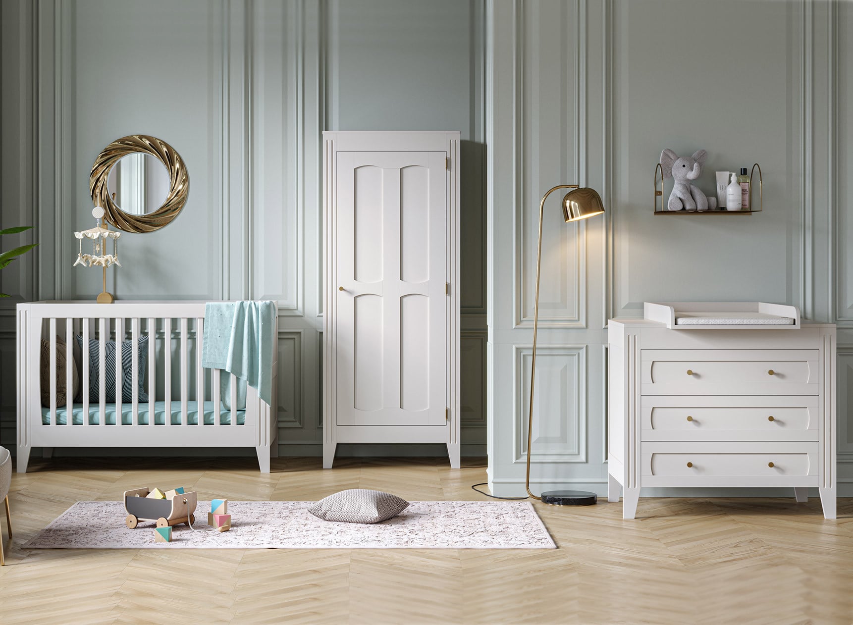 Chambre bébé complète MILENNE Blanc