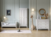 Armoire 1 porte MILENNE Blanc - 4