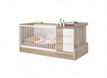 Lit bébé combiné évolutif 70x140 SALTO Chêne - 4