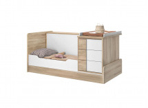 Lit bébé combiné évolutif 70x140 SALTO Chêne - 6