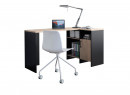 Bureau d'angle rangement LONDON Ardoise/Bois - 5