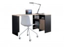 Bureau d'angle rangement LONDON Ardoise/Bois - 5