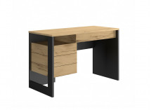 Bureau 1 porte 1 tiroir FARA Ardoise/Chêne - 5