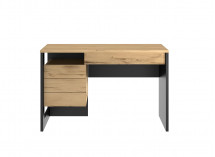 Bureau 1 porte 1 tiroir FARA Ardoise/Chêne - 2