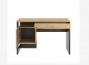 Bureau 1 porte 1 tiroir FARA Ardoise/Chêne - 4