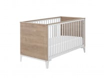 Lit bébé évolutif 70x140 ELLIOT Blanc/Chêne - 4