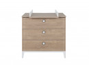 Commode 3 tiroirs ELLIOT Blanc/chêne - 4