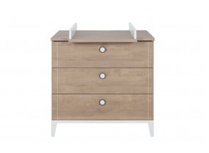 Plan à langer pour commode ELLIOT - Blanc/Chêne