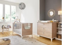 Plan à langer pour commode ELLIOT Blanc/chêne  - 2