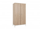 Armoire 2 portes ELLIOT Blanc/chêne - 1