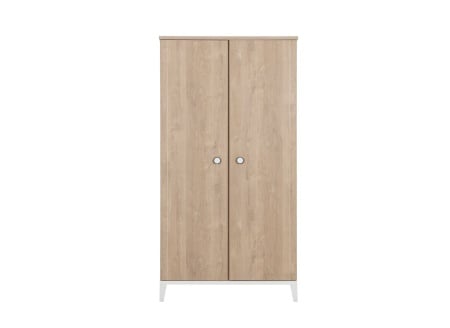Armoire 2 portes ELLIOT Blanc/chêne - 2