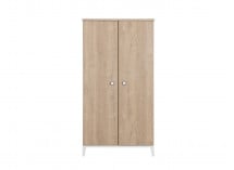 Armoire 2 portes ELLIOT Blanc/chêne - 2
