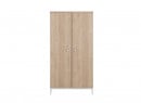 Armoire 2 portes ELLIOT Blanc/chêne - 2