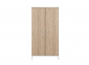 Armoire 2 portes ELLIOT Blanc/chêne - 2