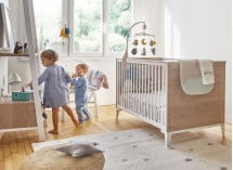 Lit bébé évolutif 70x140 ELLIOT Blanc/Chêne - 2