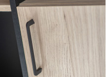 Bureau d'angle rangement LONDON Ardoise/Bois - 4