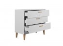 Commode 3 tiroirs DREAM  Blanc/Chêne - 4
