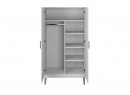 Armoire 2 portes DREAM Blanc/Chêne - 4
