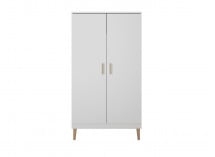 Armoire 2 portes DREAM Blanc/Chêne - 2