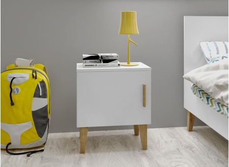 Chevet 1 porte DREAM  Blanc - 1