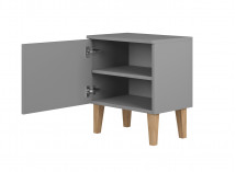 Chevet 1 porte DREAM Gris - 4