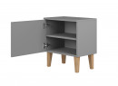 Chevet 1 porte DREAM Gris - 4