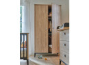 Armoire 2 portes ELLIOT Noir/Chêne - Ambiance