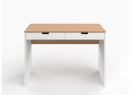 Bureau 2 tiroirs ALBI Blanc/Chêne - 4