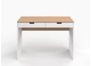 Bureau 2 tiroirs ALBI Blanc/Chêne - 4