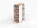 Bureau 2 tiroirs rangement ALBI Blanc/Chêne - 4