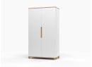 Armoire 2 portes ALBI Blanc/Chêne - 4