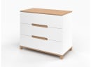 Commode 3 tiroirs ALBI Blanc/Chêne - 3