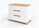 Commode 3 tiroirs ALBI Blanc/Chêne - 3