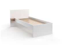 Lit enfant 90x200 ALBI Blanc/Chêne - 3