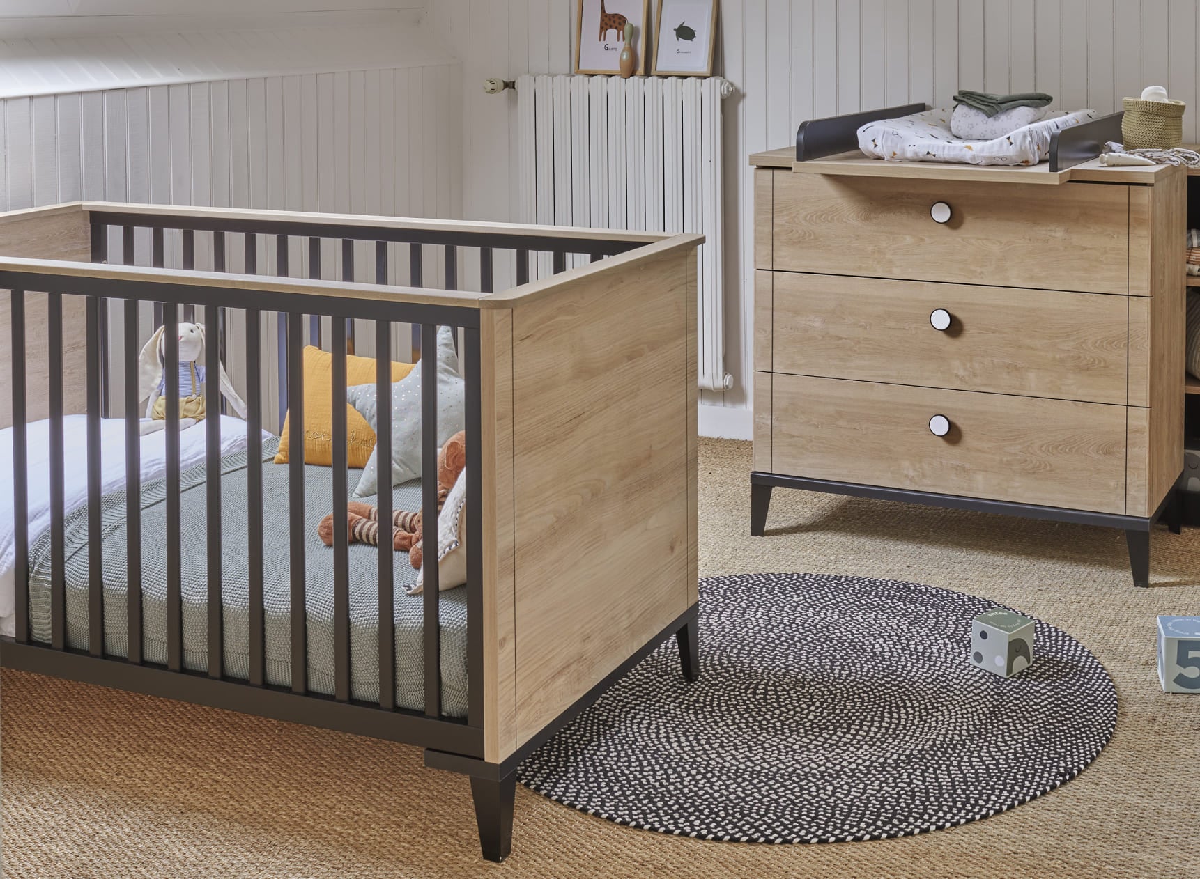 Chambre bébé Duo ELLIOT - Noir