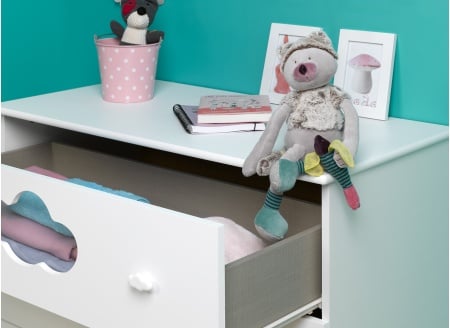 Commode 3 tiroirs CLOUD – Blanc Nateo Concept - 2