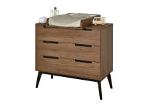 Commode et plan à langer VINTAGE Noyer - 2