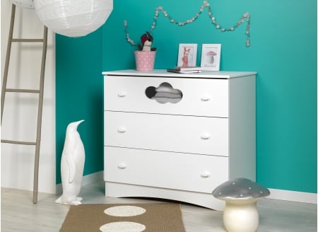 Commode 3 tiroirs CLOUD – Blanc Nateo Concept - 1