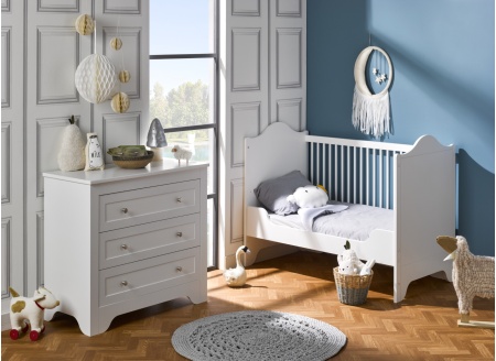 Chambre bébé Duo SPARTE Blanc - Evoluée
