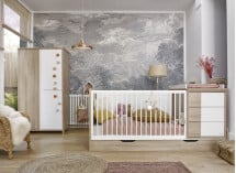 Chambre bébé Duo SALTO – Chêne lit à barreaux