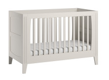 Lit bébé MILENNE Blanc sur fond blanc