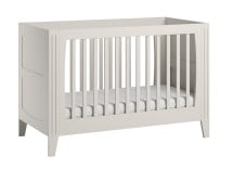 Lit bébé MILENNE Blanc sur fond blanc