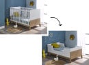 Chambre bébé Duo - lit bébé et commode EKKO - Blanc/Chêne lit à barreaux - 5