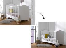 Lit bébé SPART Blanc - Evolution