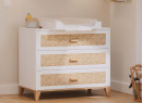 Commode et plan à langer NAMI Blanc/Cèdre - 1